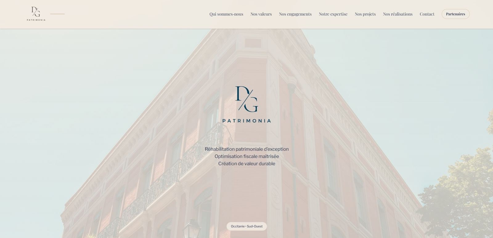 Site internet réalisé pour DG Patrimonia